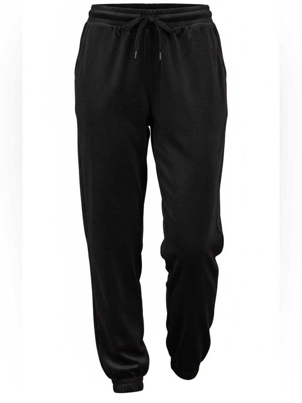 Athleta Cozy Karma Velour Recover Jogger Pants Black L Fleece Lined Loungewear